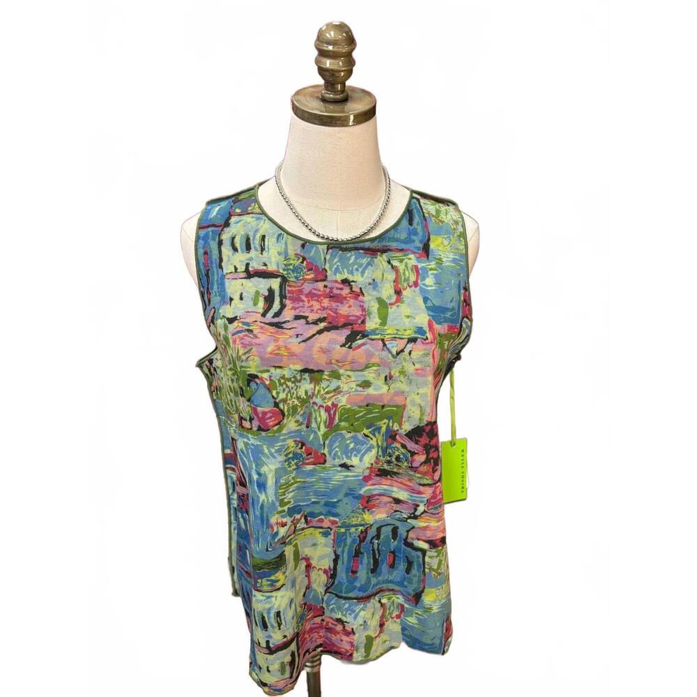 NEW TRISHA TYLER women's reversible a-line tank in multi